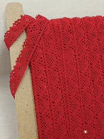 Кружево цв.красный, ш.20мм, хлопок-90%, п/э-10%#015273