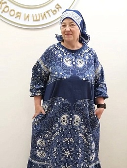 Платье в народном стиле из ситца