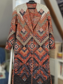 Пальто в технике пэчворк из перкали и импортного хлопка