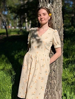 Платье из плательного хлопка с вискозой "Василина"