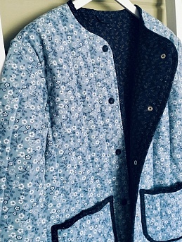 Телогрейка из теплого хлопка "Нелли" и "Мелкая ботаника"