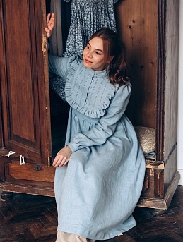 Винтажное праздничное платье из крапивы РАМИ