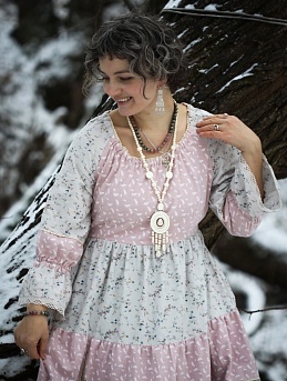 Нежное платье из теплого хлопка