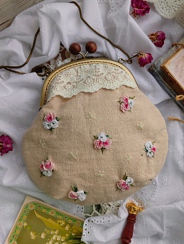 Сумочка из крапивы и перкали "Виктория"