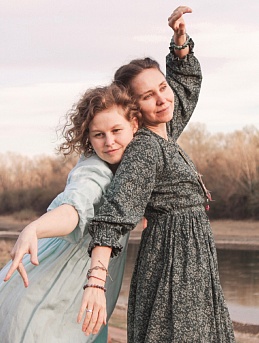 Длинное платье из теплого хлопка "Надия"