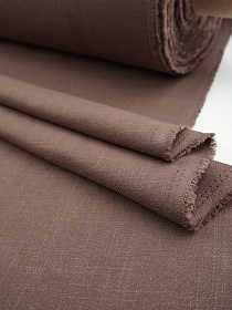 Конопля с хлопком-диагональ цв.Земельно-коричневый, ш.1.4м, конопля-80%, хлопок-20%, 240гр/м.кв