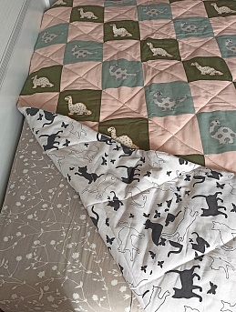 Постельное белье из полульна в технике пэчворк