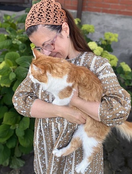 Нежное платье из импортного хлопка "Цветущие дорожки"