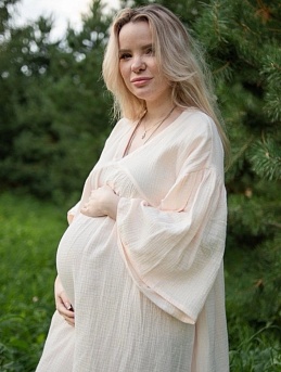 Платье из муслина для будущей мамы 