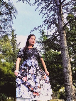 Платье из перкали "Зачарованный лес"