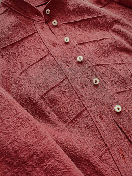 Интересная рубашка из крапивы Рами (Ramie)-диагональ