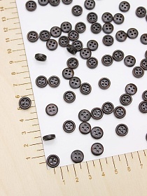 Пуговица дерево, цв.венге, 10мм, 4 отверстия