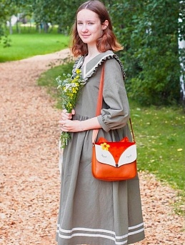 Морское платье из крапивы с хлопком