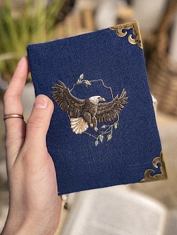 Льняная обложка для книги