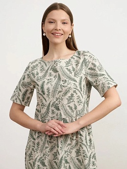 Платье из полульна "Душистые травы"