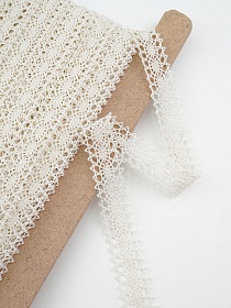 Кружево цв.суровый, ш.19мм, хлопок-90%, п/э-10%