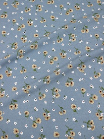 Штапель "Алетта" цв.лазурно-серый, ш.1.45м, вискоза-100%, 100гр/м.кв