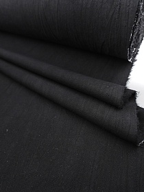 Хлопок крэш цв.Черный, СОРТ2, ш.1.40м, хлопок-100%, 160гр/м.кв
