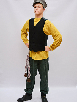 Косоворотка мужская из пестряди "Средняя клетка"