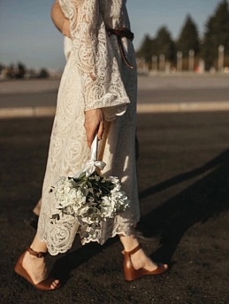 Свадебное платье из кружевного полотна "Милада"