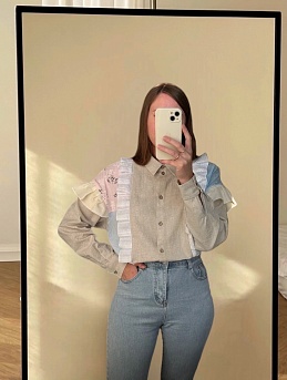 Блуза в технике пэчворк