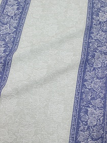 Холст полотенечный жаккард "Ягодка-малинка" цв.синий/серый, ш.0,5м, лен-30%, хл-70%, 210гр/м.кв