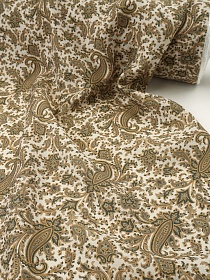 Плательная вискоза Цифр.печать "Восточная муза" цв.хаки, ш.1.5м, вискоза-80%, нейлон-20%, 95гр/м.
