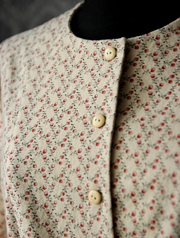 Платье из теплого хлопка "Винтажная брусничка"