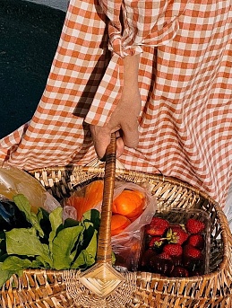 Летнее платье из вареного хлопка в клеточку