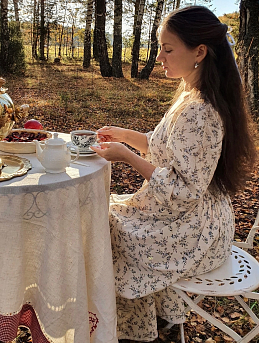 Платье из плательного хлопка с микроворсом "Элиза"