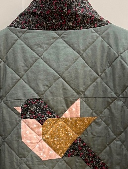 Телогрейка со вставками пэчворк из импортного хлопка