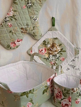 Кухонный текстиль из интерьерной ткани "Рауза"