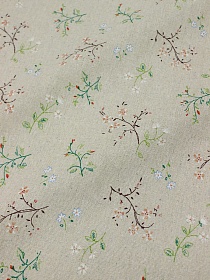 Мерный лоскут (ткань в отрезах) Полулен "Летнее настроение" (на т.суровом), ш.1.52м, лен-40%, хлопок-40%, п/э-20%, 170гр/м.кв