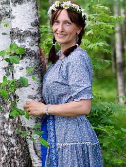 Женское платье из импортного хлопка "Цветочный вьюнок"