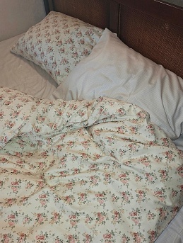 Постельное белье из сатина "Цветочный шлейф"