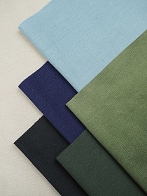 Набор тканей для рукоделия "Микровельвет Мини: сине-зелёная гамма", 45*30 см, 6 шт