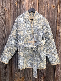 Ватник с фигурной стежкой из перкали и сатина