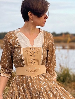 Платье "Royal gold" из импортного хлопка