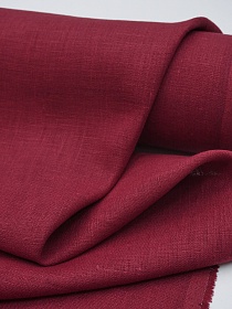 Лен костюмный цв.Красно-бордовый, ш.1.5м, лен-100%, 190гр/м.кв