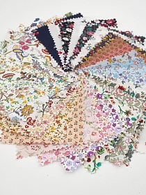 Комплект образцов "Импортный хлопок: цветочно-ягодный дизайн" №3