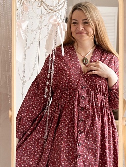 Новогоднее платье из импортного хлопка "Мелания"