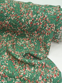 Штапель Премиум (Digital) "Энжела" цв.зеленый, ш.1.45м, вискоза-100%, 120гр/м.кв