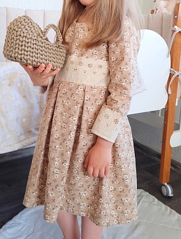 Детское платье из теплого хлопка "Сесилия"