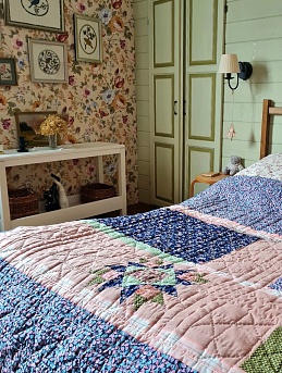 Покрывало в лоскутной технике из импортного, вареного хлопка и бязи