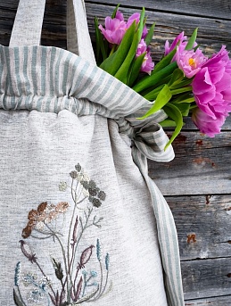 Сумка из полульна с вискозой