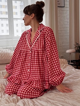 Праздничная пижама из вареного хлопка