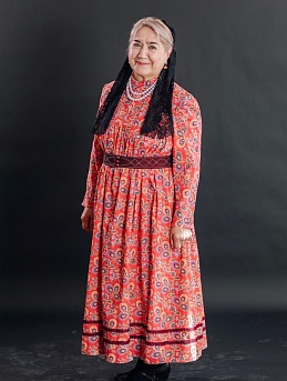 Русское народное платье из поплина "Павушка"