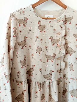 Платье из полульна Гусиный двор"