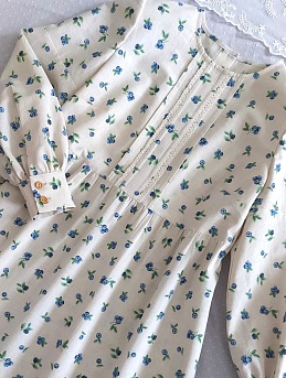 Платье из полульна "Черника - ягоды"