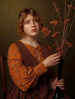 Сарафан из пестряди "Клетка"